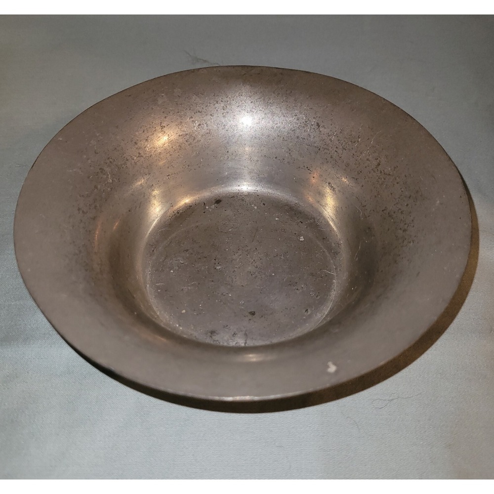 Vintage Small Pilgrim Pewter‎ Bowl~ Flower Pot Cachepot Catch-all Candle Holder